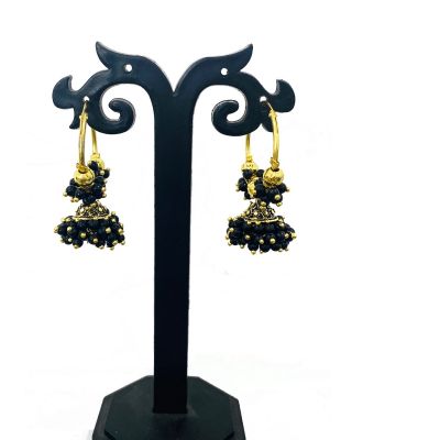 Black Designer, Party Wear Jhumka Jhumki Earrings