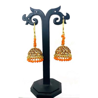 Orange Designer, Jhumka Jhumki Earrings