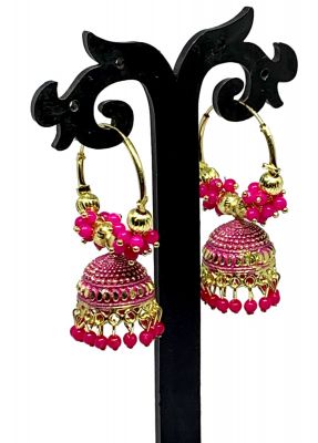Pink Designer, Party Wear Jhumka Jhumki Earrings