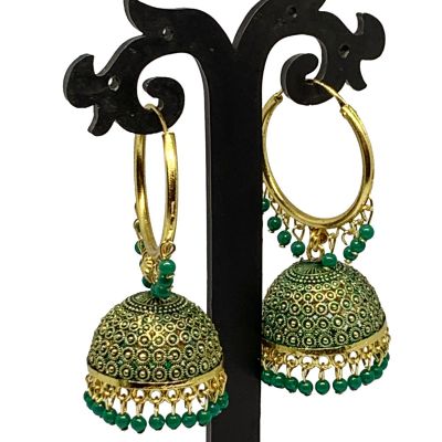 Green Designer, Jhumka Jhumki Earrings