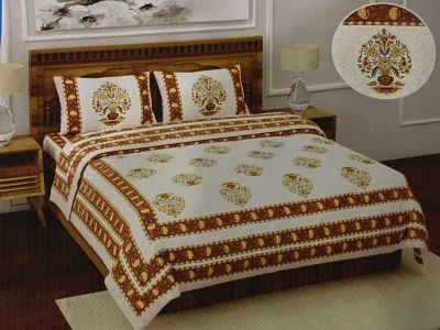 Designer_Double Bed Sheet Set Jaipuri_ 220X275