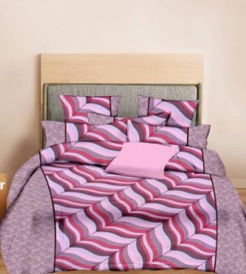 Minu  Cotton Double Printed Bedsheet King Size