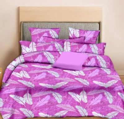 Minu Double Bed King Size Printed Pure Cotton Bedsheet