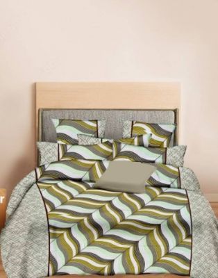 Minu King Size 160  TC Pure Cotton Double Printed Bedsheet