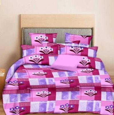 Minu Double Bed King Size Printed Pure Cotton Bedsheet