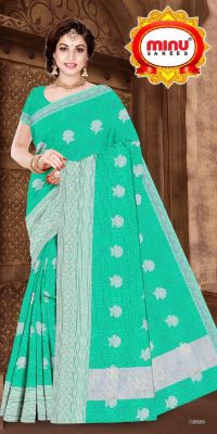 Minu Mangalam Light Green Saree