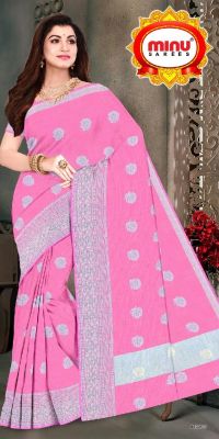 Minu Mangalam Pink Color Saree