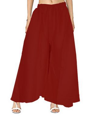 SWANGIYA Palazzo For Women Maroon - Free Size