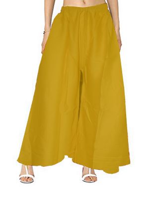 SWANGIYA Palazzo For Women Mustard Color Free SIZE
