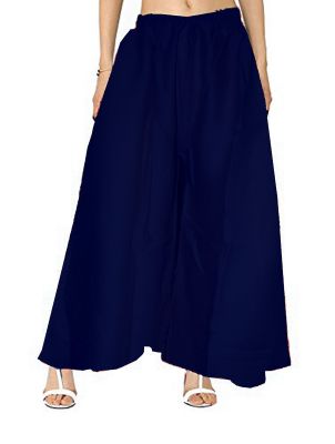 SWANGIYA Palazzo For Women Navy Blue - Free Size