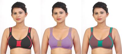 Swangiya Pineapple- Multicolor- (Black-Lovender-Magenta) Pack Of - 3