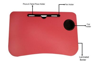 Pink Wood Portable Laptop Table