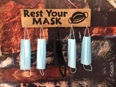 Face Mask Wall Hanger, Wood Sign, Mask Display, Entryway Organizer, Face Mask Hanger, Key Holder, Wooden Key Hanger || Natural Color || 16 x 4 inches